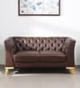 By Home City Fusion Leatherette 2 Seater Sofa in Dark Brown Colour