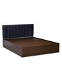 Fusion Queen Size Bed in Grey & Walnut Finish with Box Storage