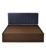 Fusion Queen Size Bed in Grey & Walnut Finish with Box Storage