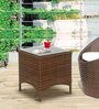 Futura Metal Outdoor Coffee Table in Brown Colour