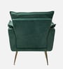 Fyn Velvet Lounge Chair In Green Colour