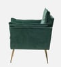 Fyn Velvet Lounge Chair In Green Colour