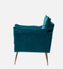 Fyn Velvet Lounge Chair In Teal Colour