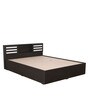 Fynn Queen Size Bed in Wenge Finish with Box Storage