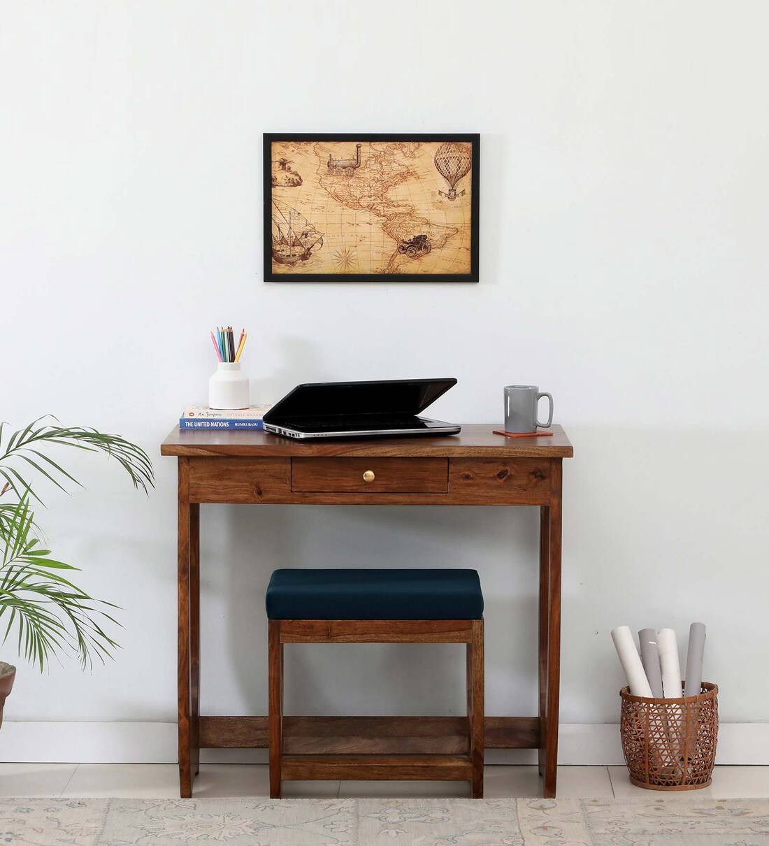 Buy Stanfield Sheesham Wood Writing Table in Scratch Resistant Honey Oak  Finish at 8% OFF by Amberville from Pepperfry