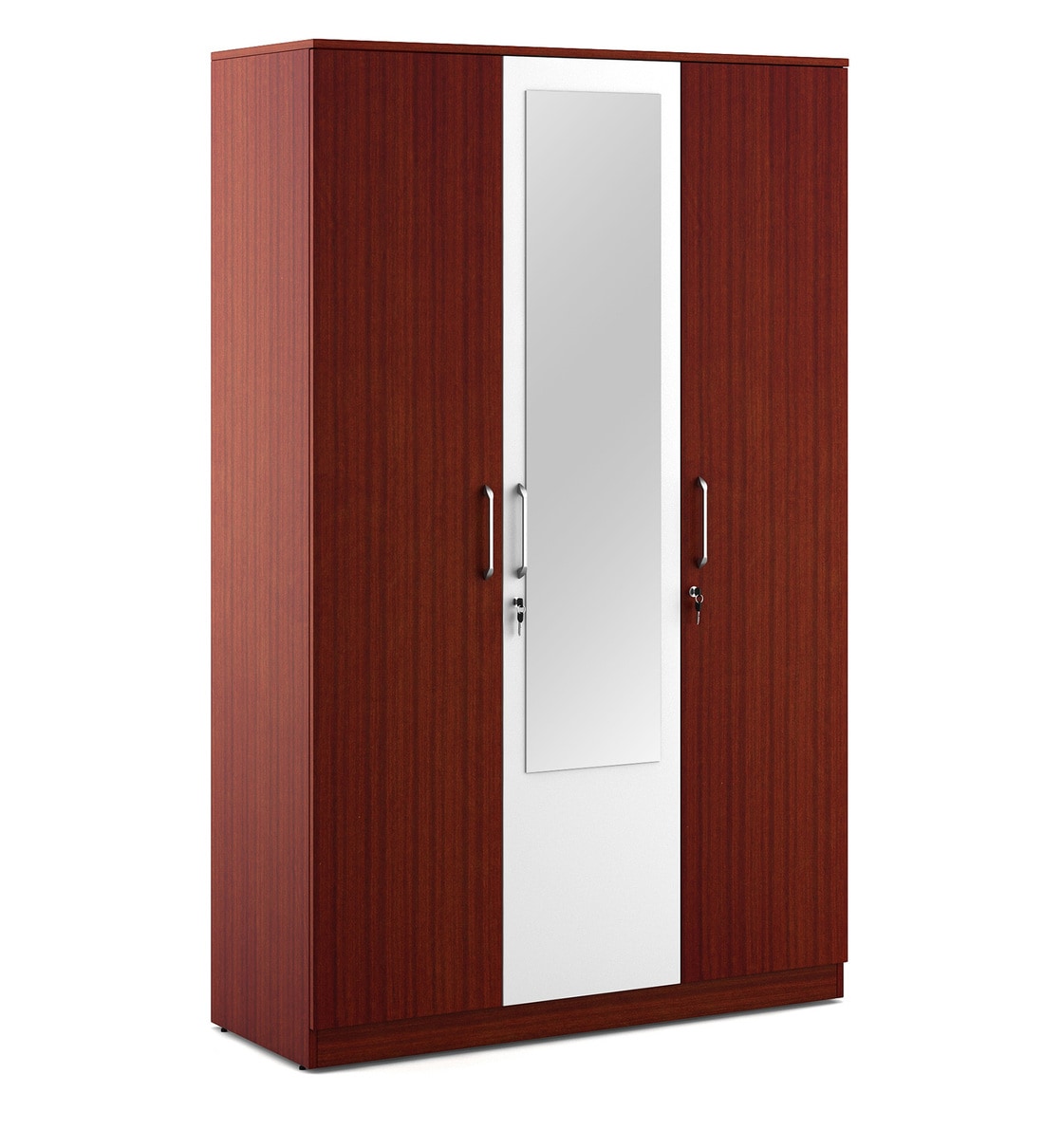 Buy Galaxy 3 Door Wardrobe in Mahogony Finish by A Globia Creations Online 3 Door Wardrobes