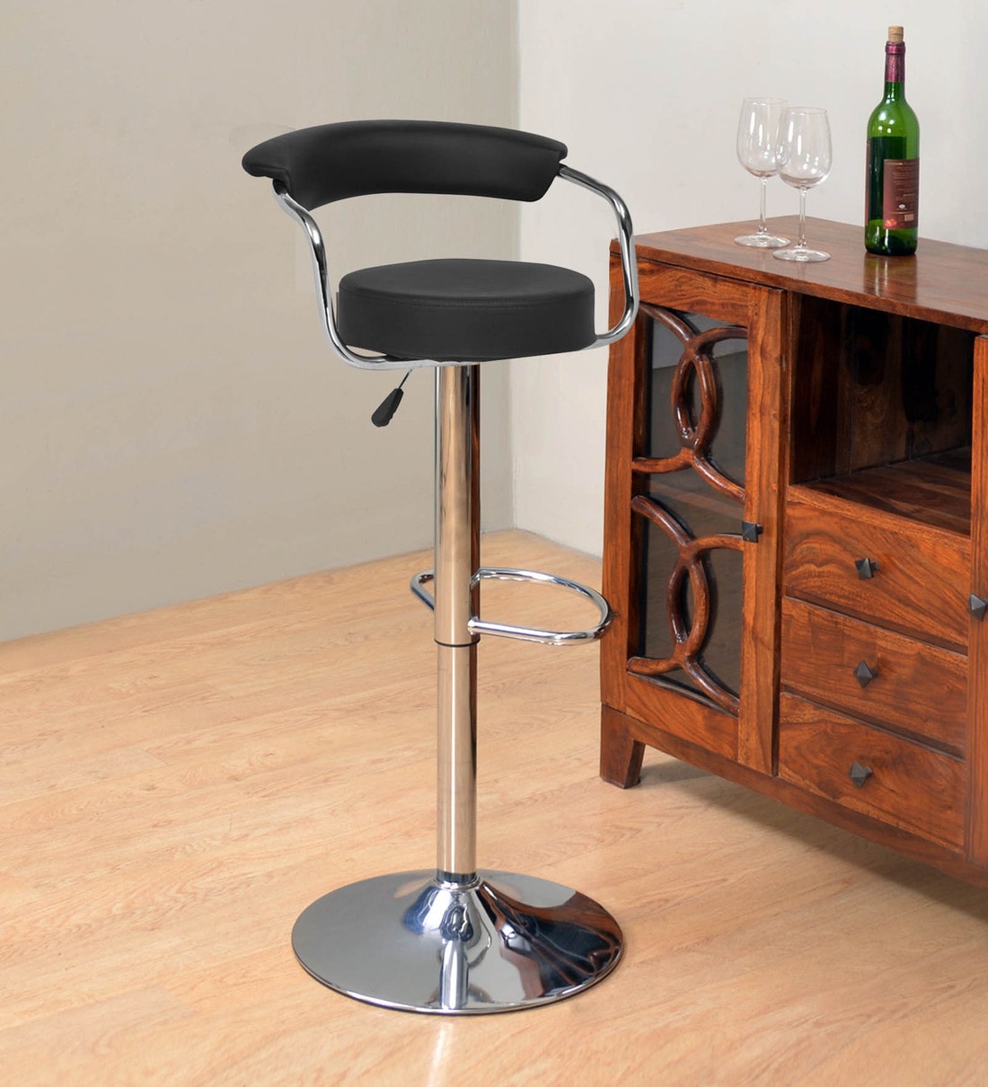 Buy Galaxy Barstool Black Colour By Nilkamal Online Modern Bar Stools