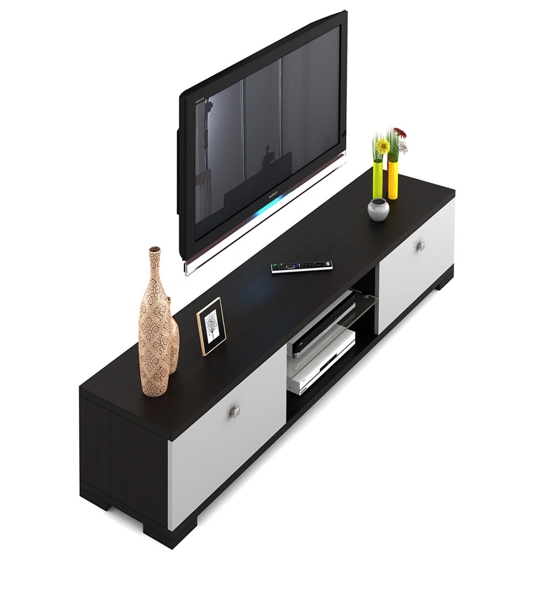 Buy Galaxy TV Console for TVs up to 43\ in Natural Wenge & Off White