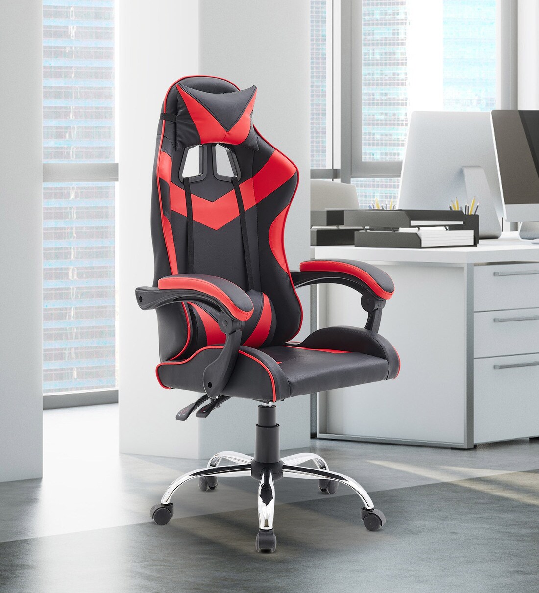 Buy Gaming Ergonomic Chair in Red & Black Colour by Bantia Furniture