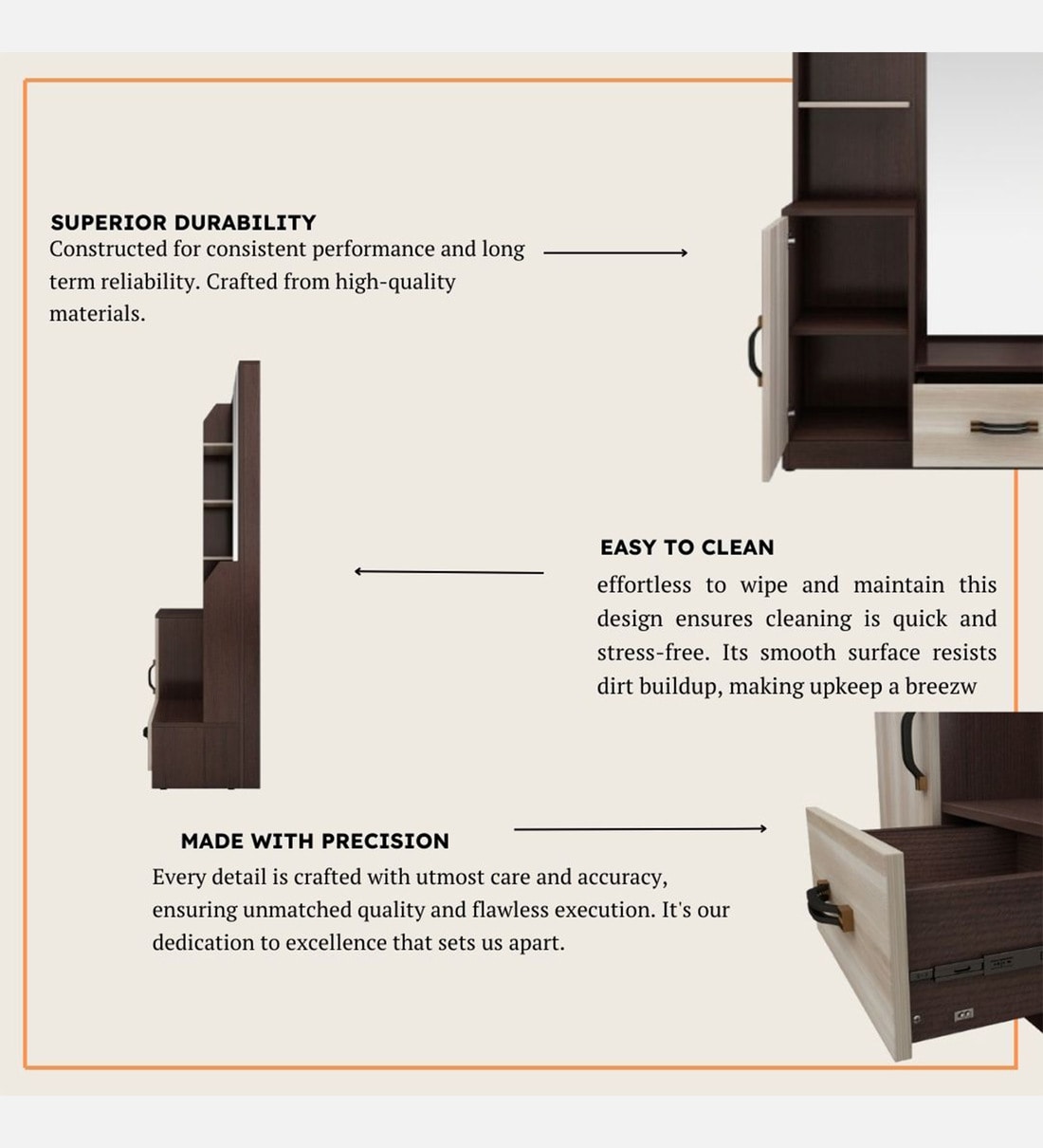 Buy Garnet Dressing Unit in Balliness Pine Cloud Ash Colour at