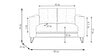 Garcia 2 Seater sofa in Grey Colour
