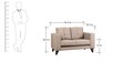 Garcia 2 Seater Sofa in Brown Colour