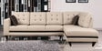 Garcia LHS 3 Seater Sofa with Lounger in Beige Colour