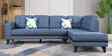 Garcia Sylo Fabric LHS Sectional Sofa ( 3+ Lounger) In Blue Colour