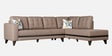 Garcia Sylo Fabric LHS Sectional Sofa ( 3+ Lounger) In Brown Colour