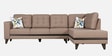 Garcia Sylo Fabric LHS Sectional Sofa ( 3+ Lounger) In Brown Colour