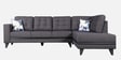 Garcia Sylo Fabric LHS Sectional Sofa ( 3+ Lounger) In Dark Brown Colour