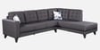 Garcia Sylo Fabric LHS Sectional Sofa ( 3+ Lounger) In Dark Brown Colour