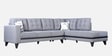 Garcia Sylo Fabric LHS Sectional Sofa ( 3+ Lounger) In Grey Colour