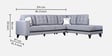 Garcia Sylo Fabric LHS Sectional Sofa ( 3+ Lounger) In Grey Colour