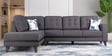 Garcia Sylo Fabric RHS Sectional Sofa ( 3+ Lounger) In Dark Brown Colour