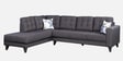 Garcia Sylo Fabric RHS Sectional Sofa ( 3+ Lounger) In Dark Brown Colour