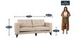 Garcia 3 Seater Sofa in Beige Colour