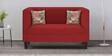 Garnet Fabric 2 Seater Sofa In Red Colour