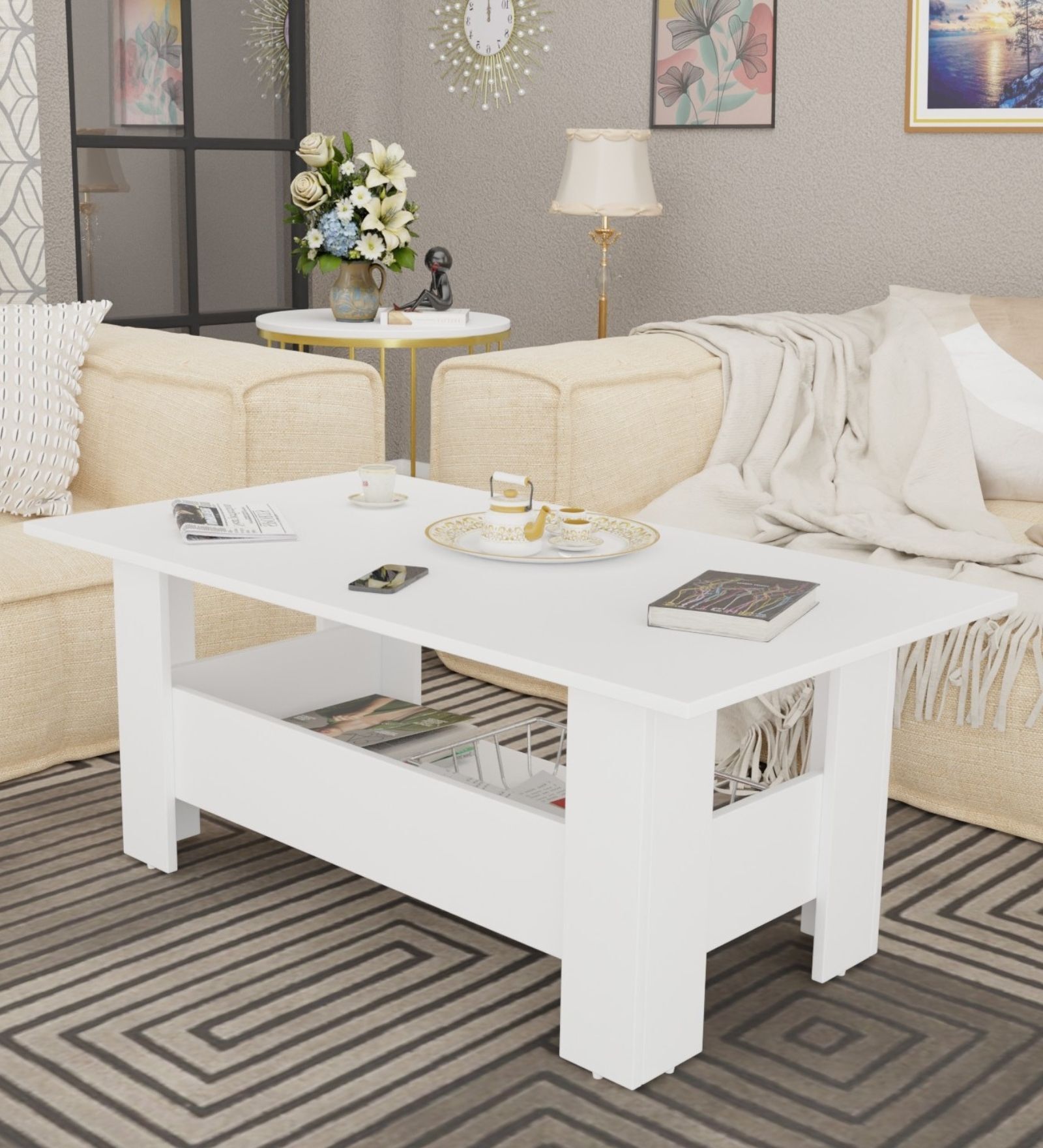 Gabriel Coffee table In White Finish