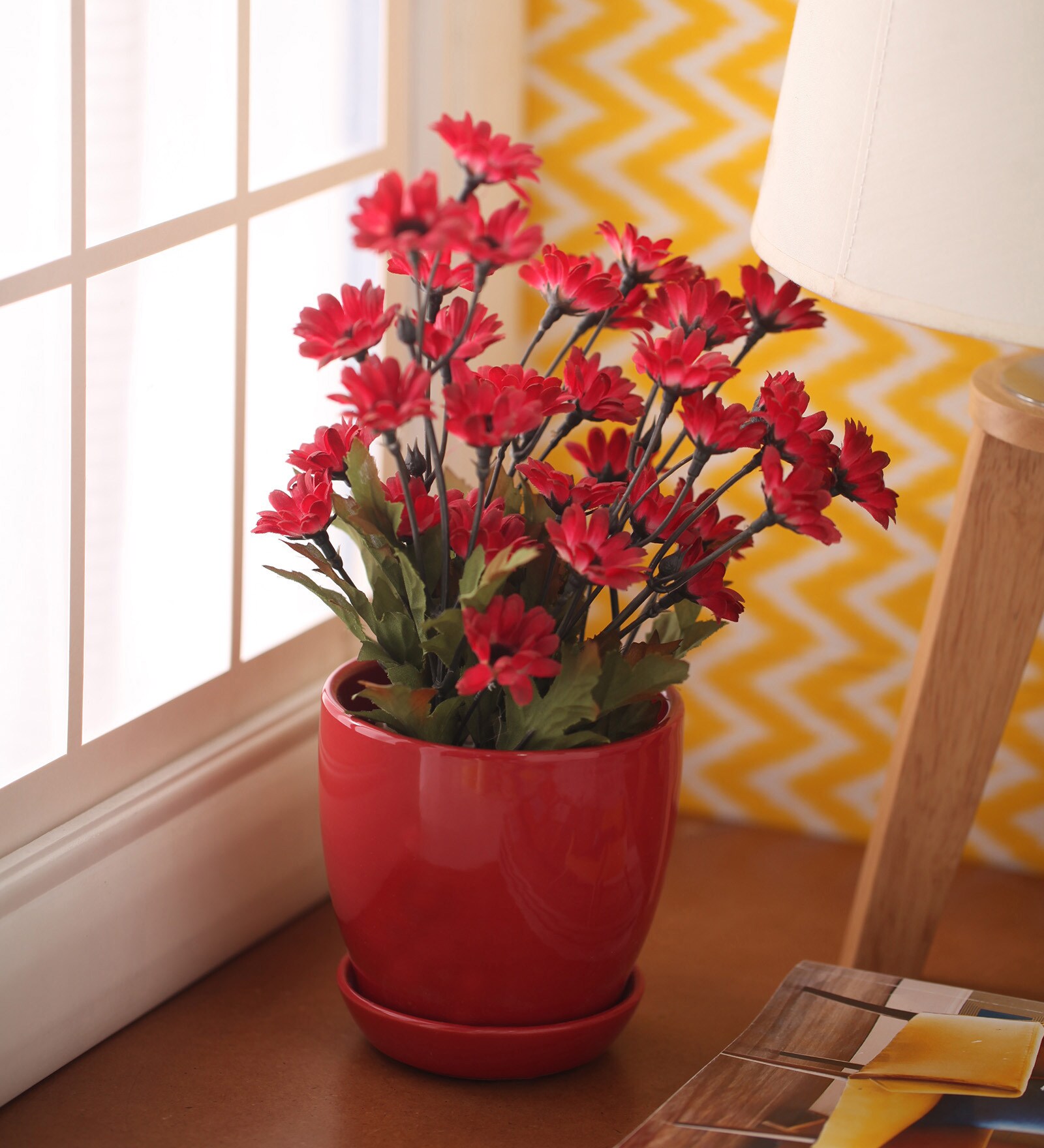 Ceramic Red Glazed Table Top