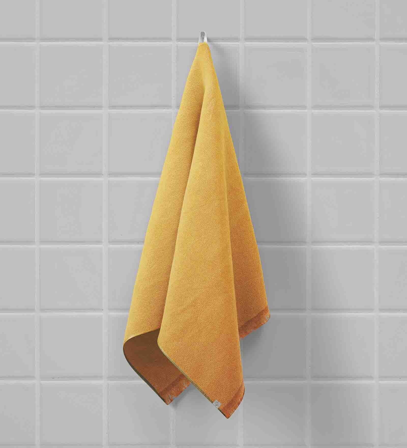 Yellow Solid 350 GSM Cotton Bath Towel
