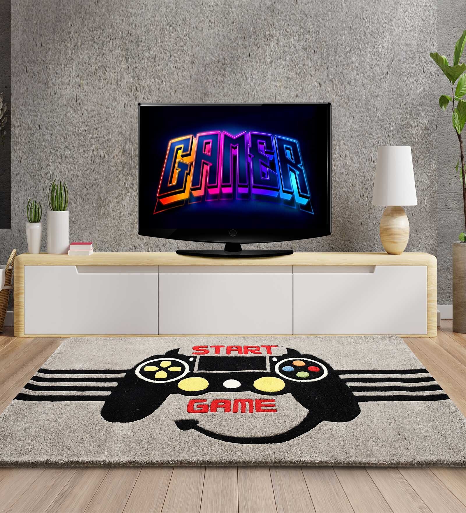 Gamers 4 X 6 Feet Kids Carpet In Multi Colour