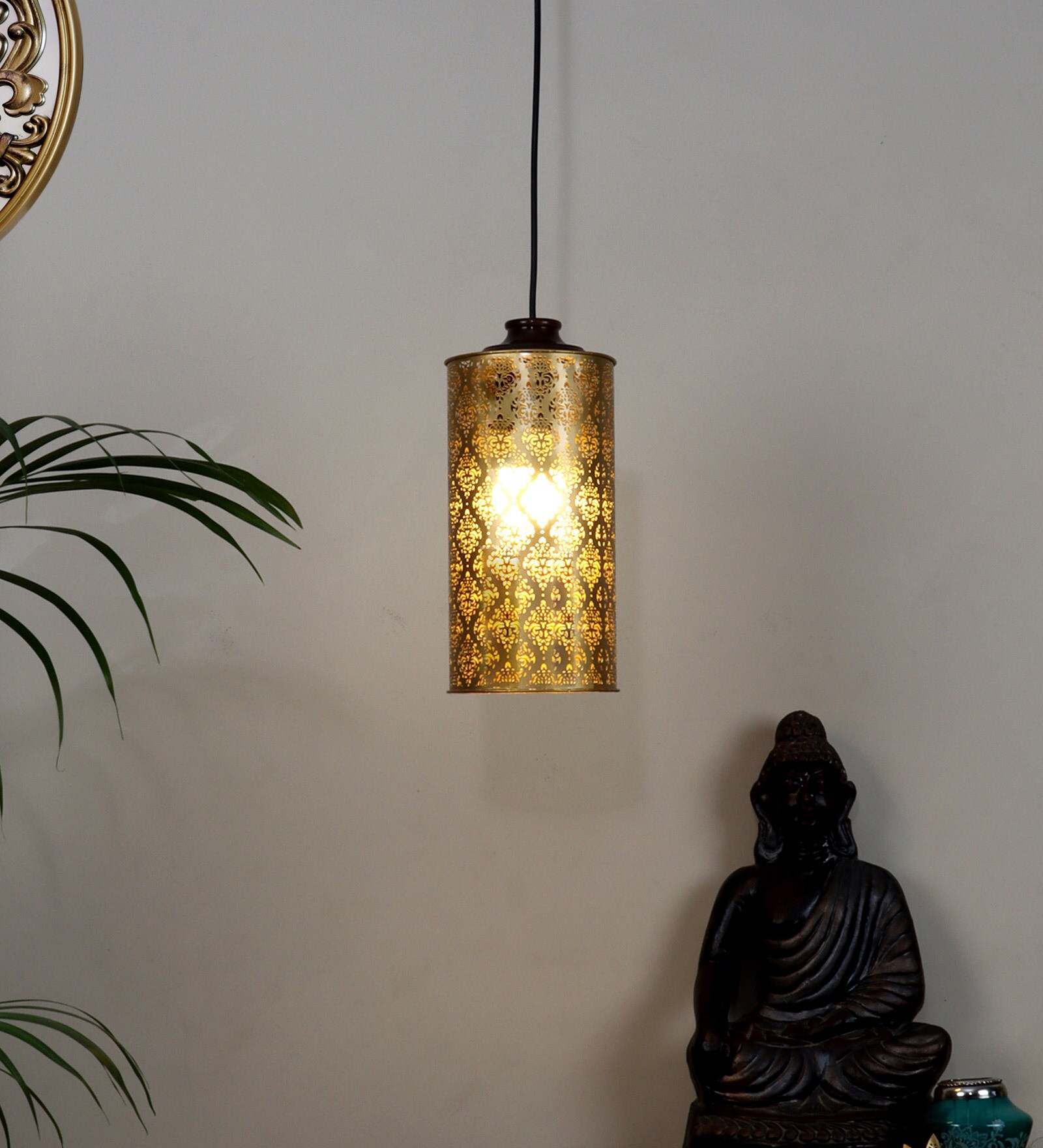 William Gandhara Gold Metal Hanging Light