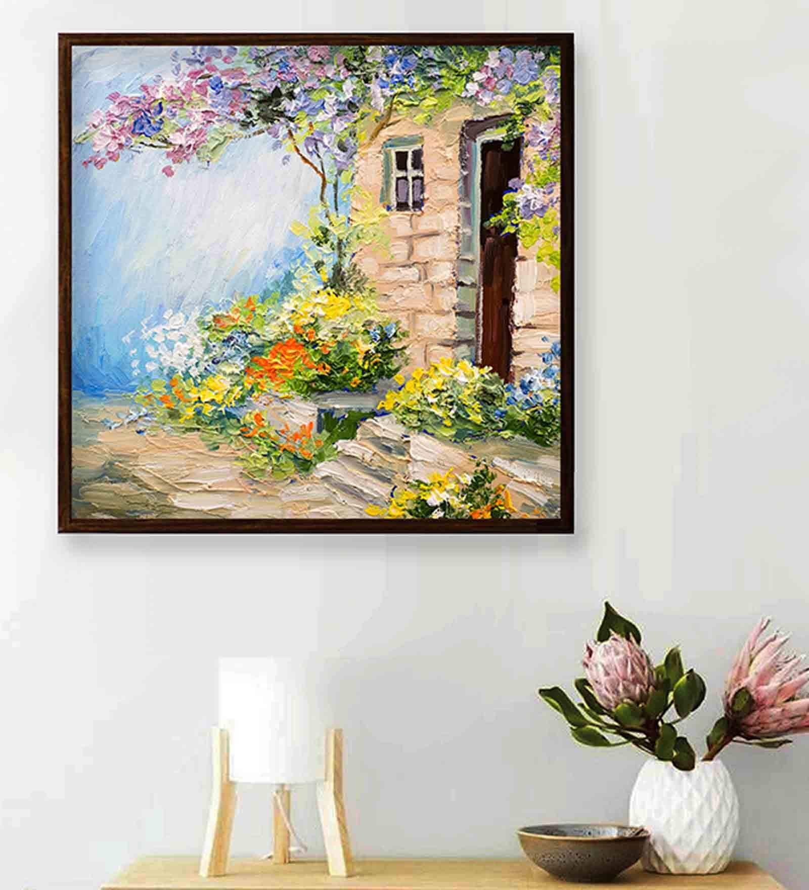 Garden Elias Multicolor Canvas Unframed People and Places Art Print