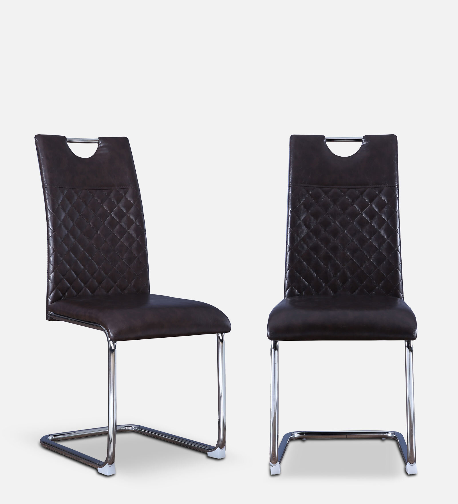 Garfield Leatherette Dining Chair In Black Colour (Set of 6)