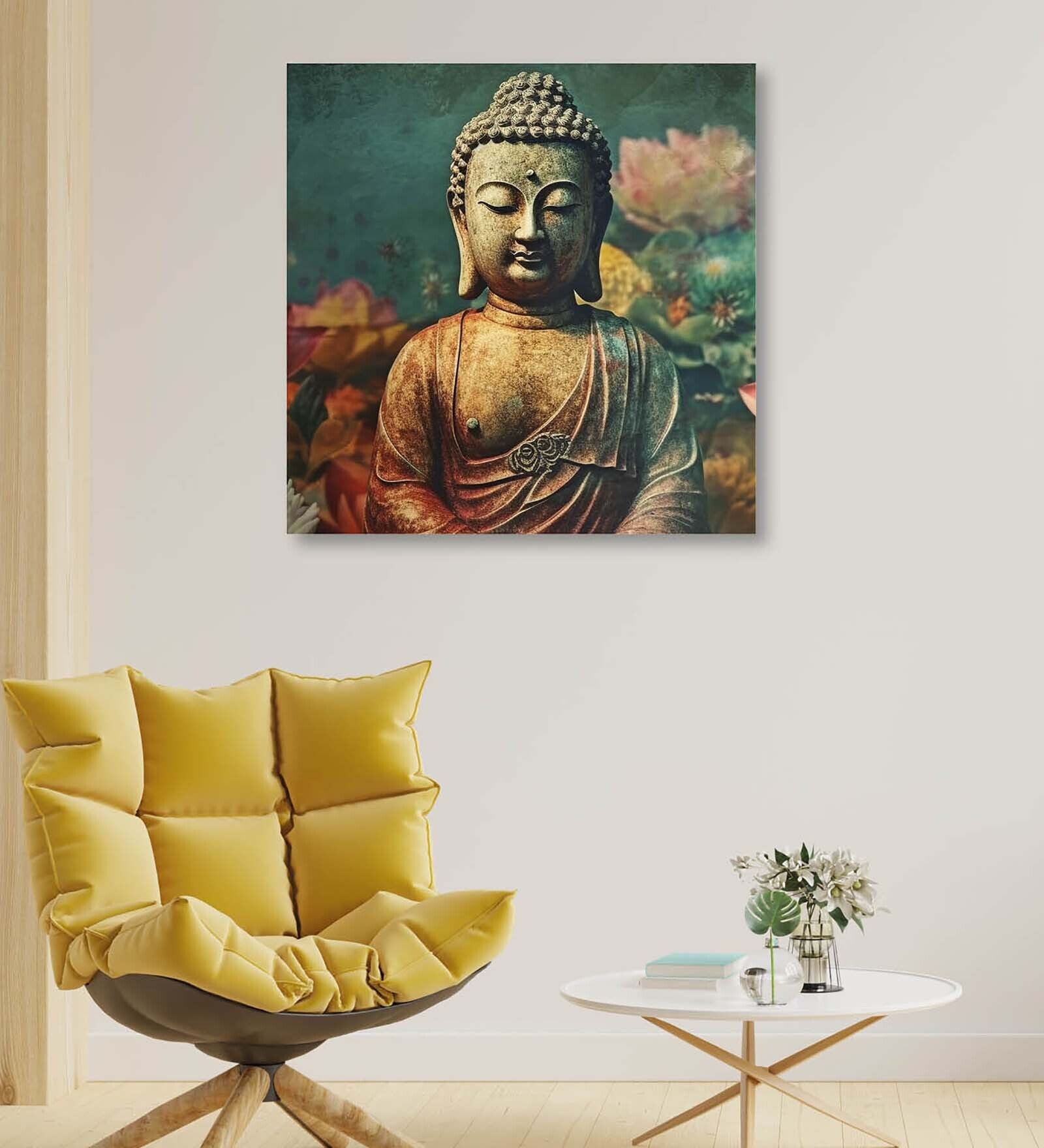 Buy Gautam Buddha Multicolour Pine Wood Art Print at 33% OFF by Olive ...