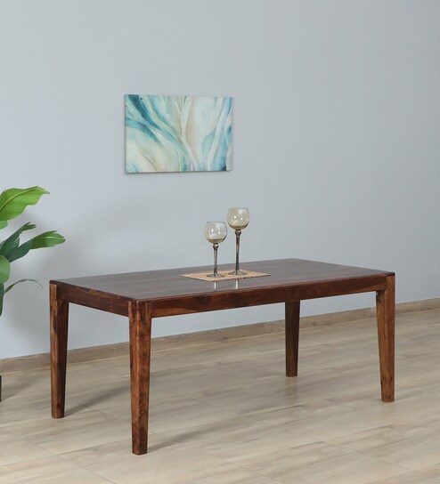 Gabriella Sheesham Wood 6 Seater Dining Table In Provincial Teak Finish