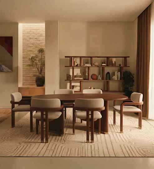 Gahana 6 Seater Dining Table In Kiara Finish