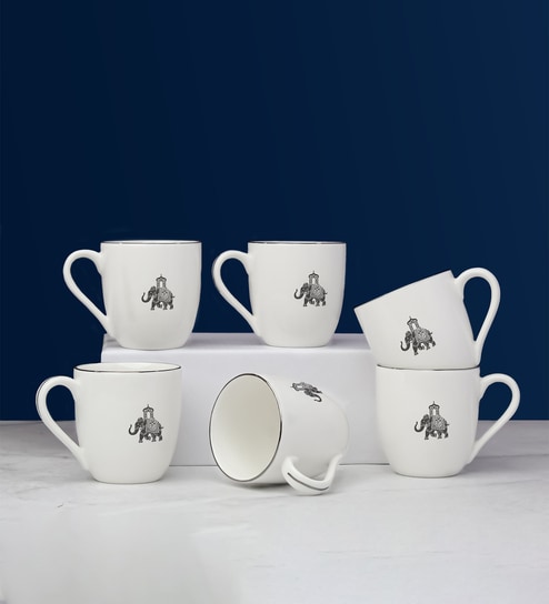 Gaj Platinum rim Mini Sip Set of 6