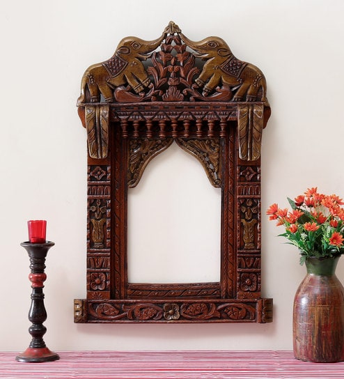 Paradise Solid Wood Jharokha in Brown