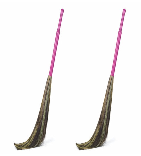 Gala Pink King Kong Grass Floor Broom Set of 2