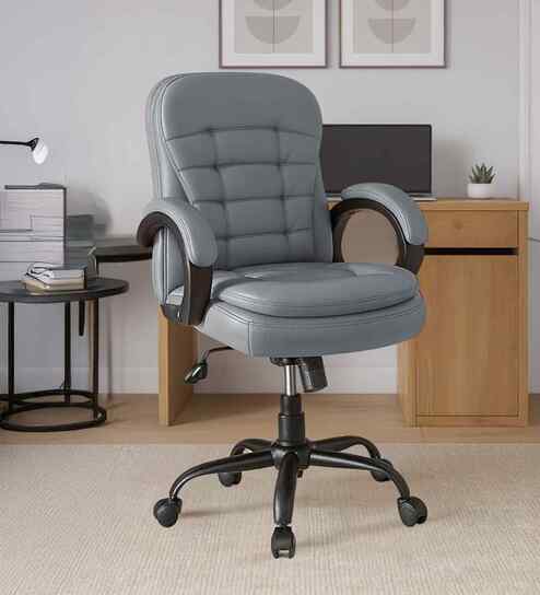 Gamma Leatherette MB Executive Chair In Grey Colour