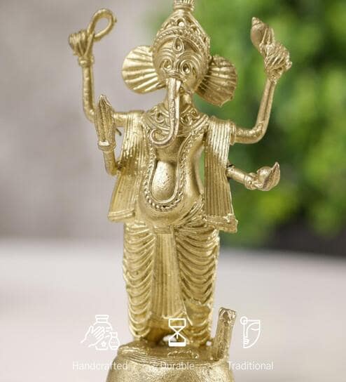 Ganesh Gold Brass Showpiece