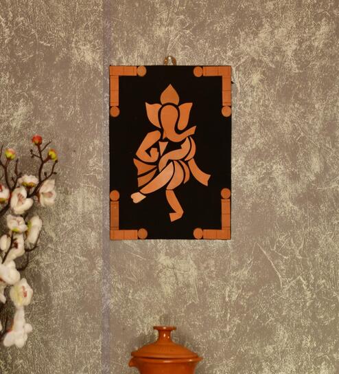 Ganesh Ji Brown Terracotta Showpiece