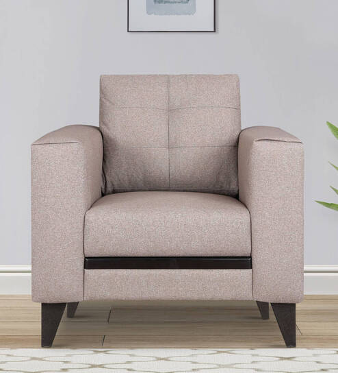 Garcia Fabric 1 Seater Sofa in Brown Colour
