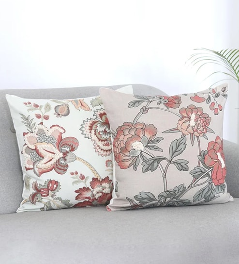 Garden Fantasy Floral Throw Cushion Covers (18x18)