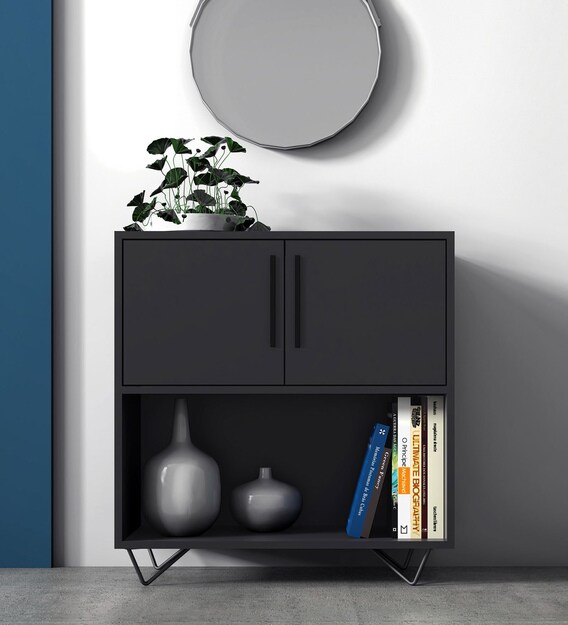 Buy Gael Storage Cabinet In Black Colour By Casacraft Online Contemporary Cabinets Cabinets Furniture Pepperfry Product