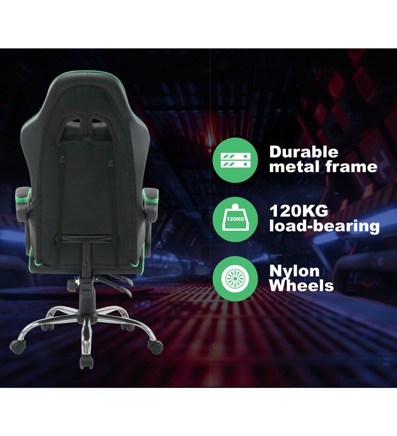 Buy Gaming Ergonomic Chair in Green & Black Colour by Bantia Furniture