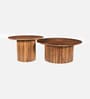 Gable Sheesham Wood coffee table in Natural Finish(Set of 2) Gable Sheesham Wood coffee table in Natural Finish(Set of 2)