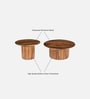 Gable Sheesham Wood coffee table in Natural Finish(Set of 2) Gable Sheesham Wood coffee table in Natural Finish(Set of 2)